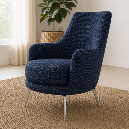 Solis 3+2+1 Sofa Set, 1 seater, blue, detail view