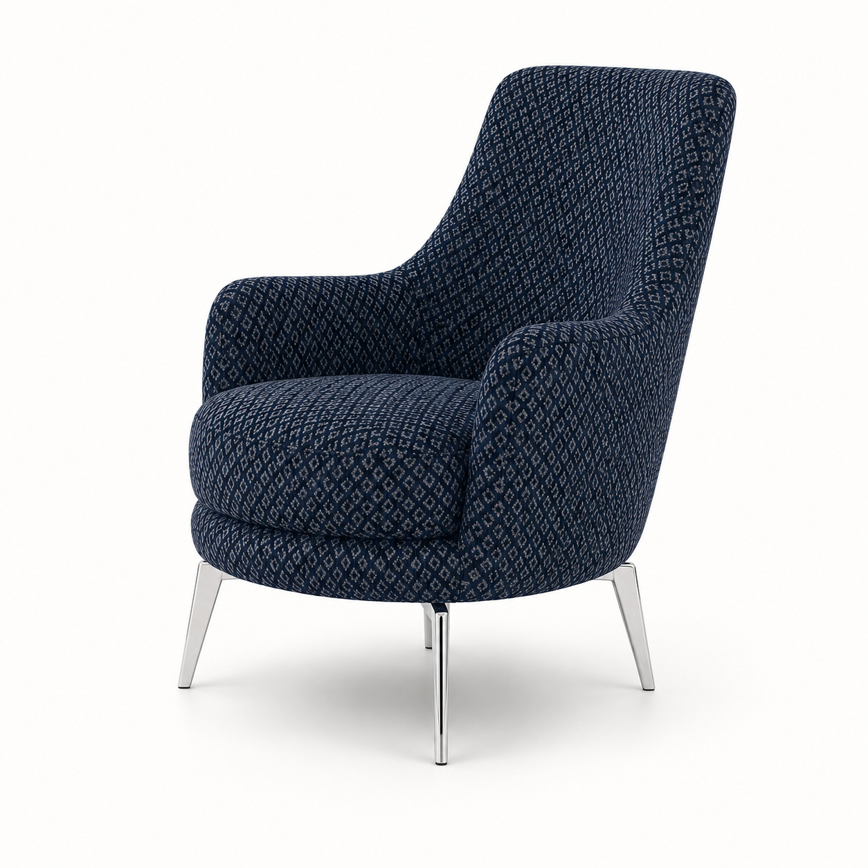 Solis 3+2+1 Sofa Set, 1 seater, blue, studio view