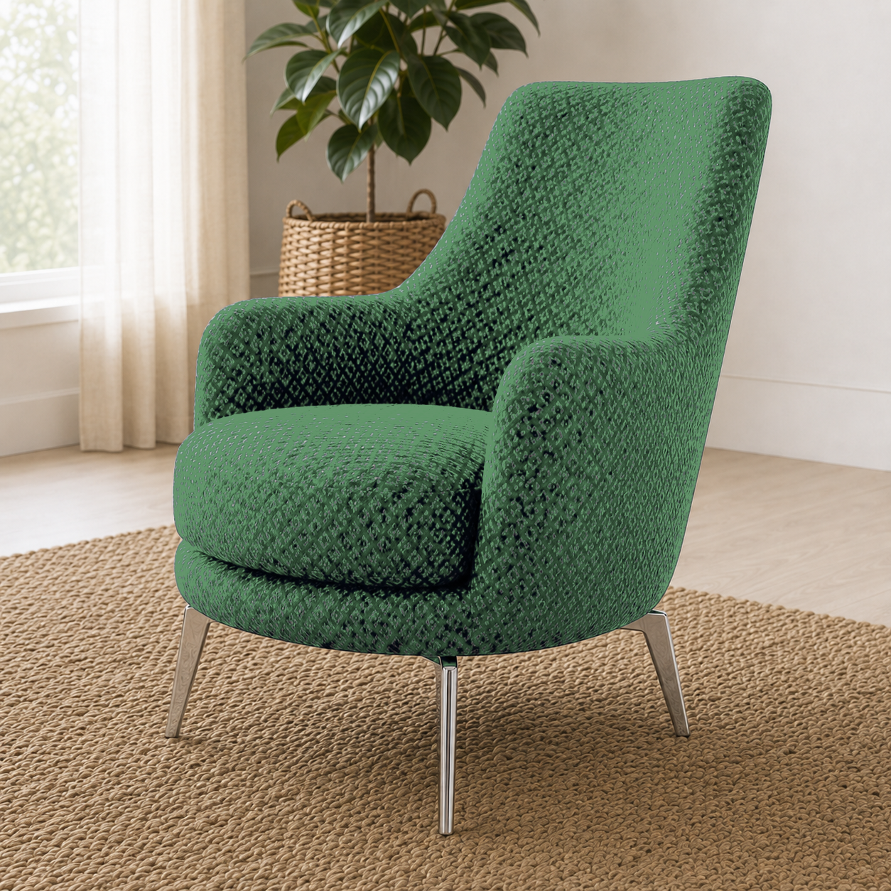 Solis 3+2+1 Sofa Set, 1 seater, green, detail view