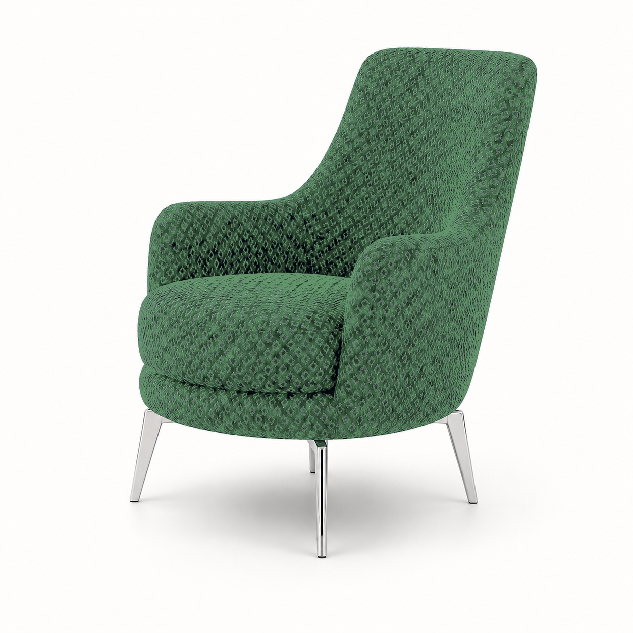 Solis 3+2+1 Sofa Set, 1 seater, green, studio view