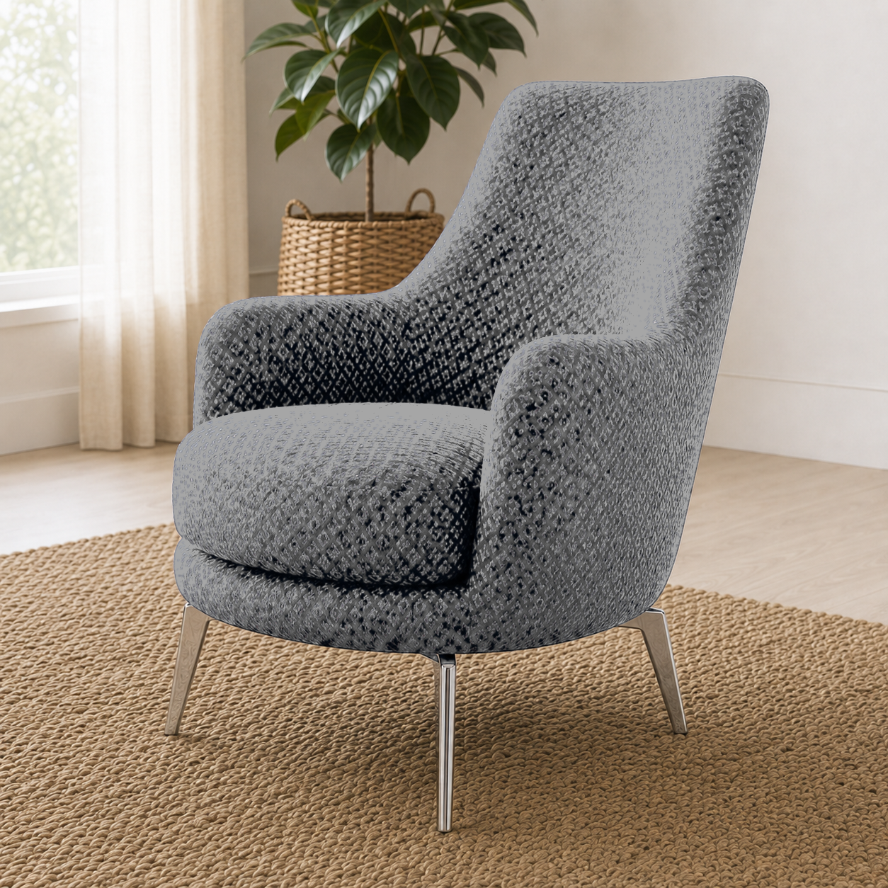 Solis 3+2+1 Sofa Set, 1 seater, grey, detail view