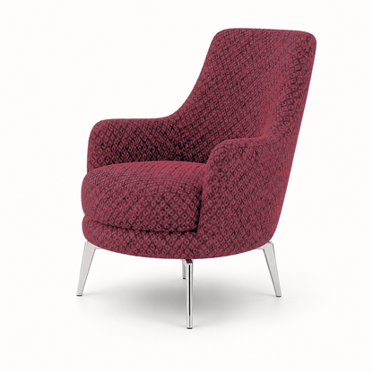 Solis 3+2+1 Sofa Set, 1 seater, red, studio view