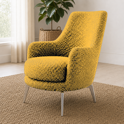 Solis 3+2+1 Sofa Set, 1 seater, yellow, detail view