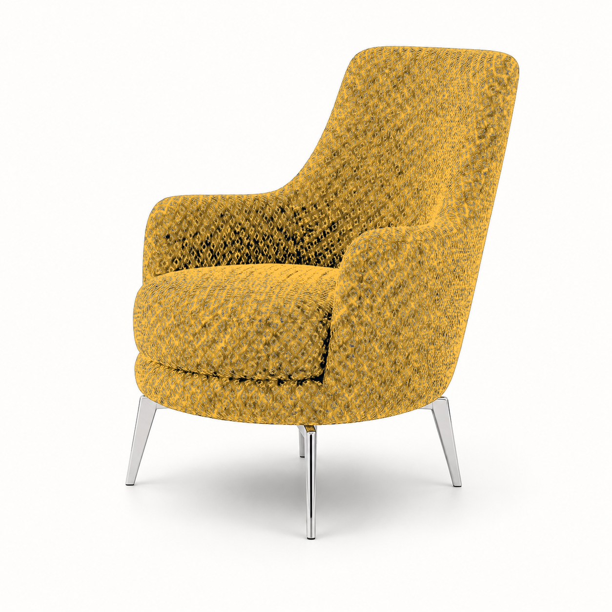 Solis 3+2+1 Sofa Set, 1 seater, yellow, studio view