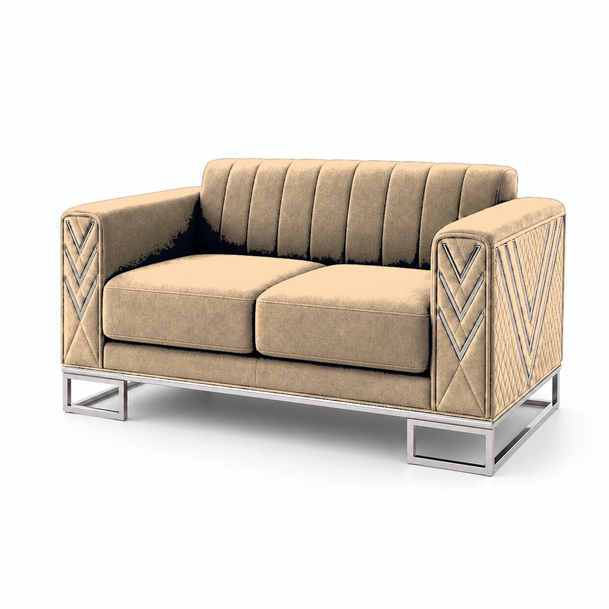 Solis 3+2+1 Sofa Set, 2 seater, beige, studio view