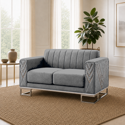 Solis 3+2+1 Sofa Set, 2 seater, grey, detail view