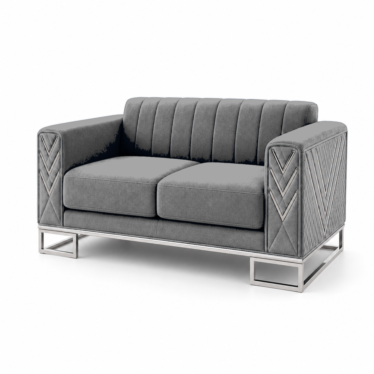 Solis 3+2+1 Sofa Set, 2 seater, grey, studio view