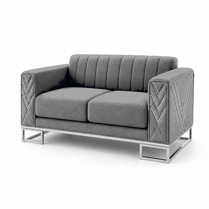 Solis 3+2+1 Sofa Set, 2 seater, grey, studio view