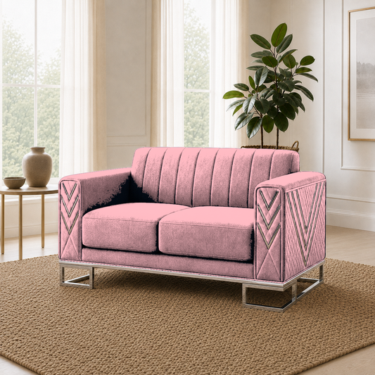 Solis 3+2+1 Sofa Set, 2 seater, pink, detail view