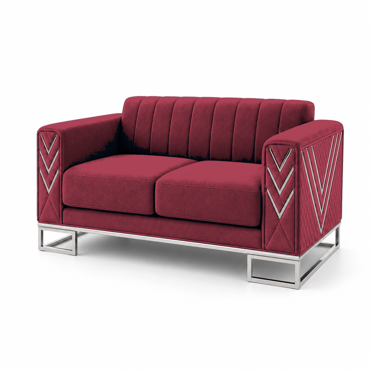 Solis 3+2+1 Sofa Set, 2 seater, red, studio view