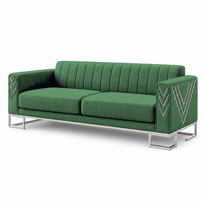 Solis 3+2+1 Sofa Set, 3 seater, green, studio view