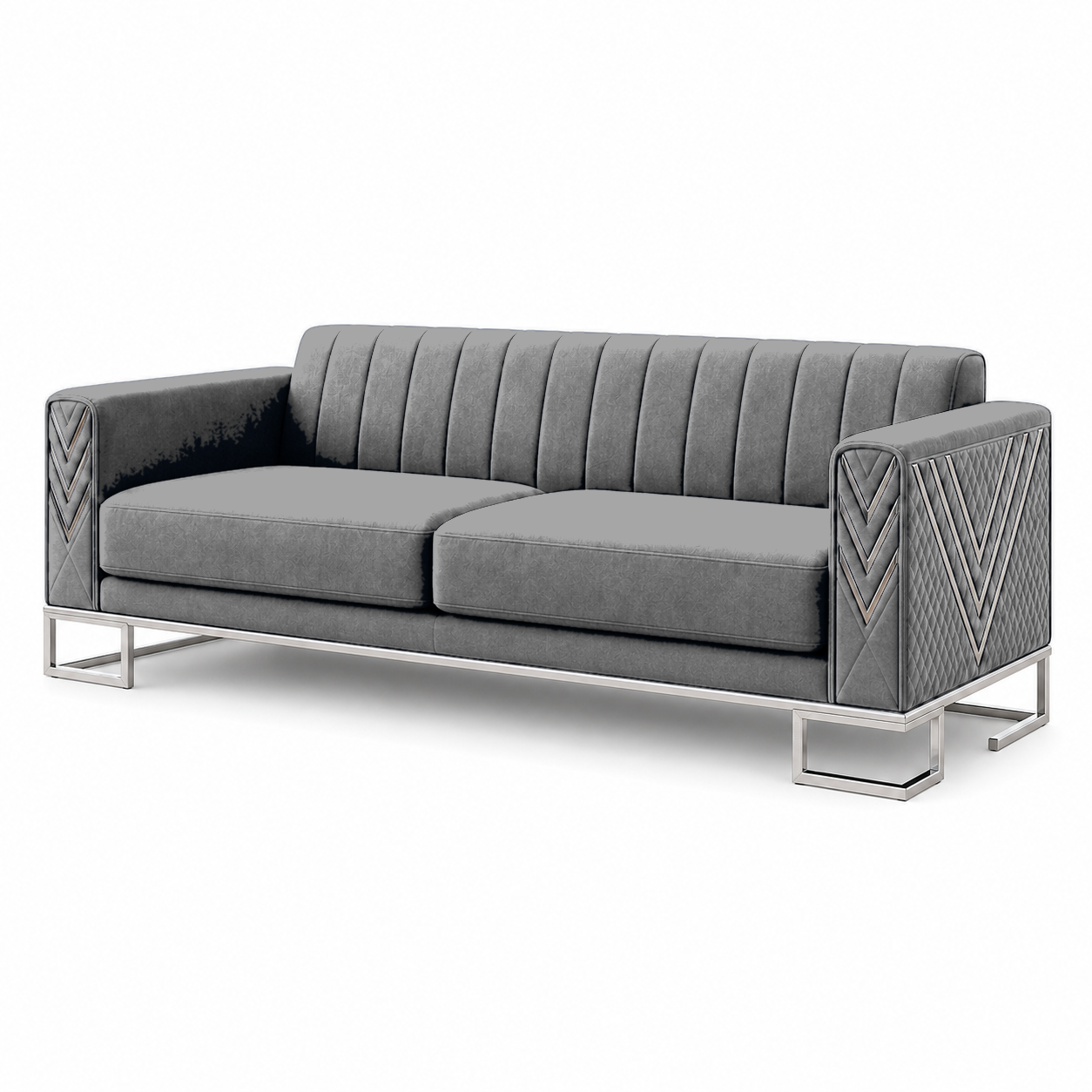 Solis 3+2+1 Sofa Set, 3 seater, grey, studio view