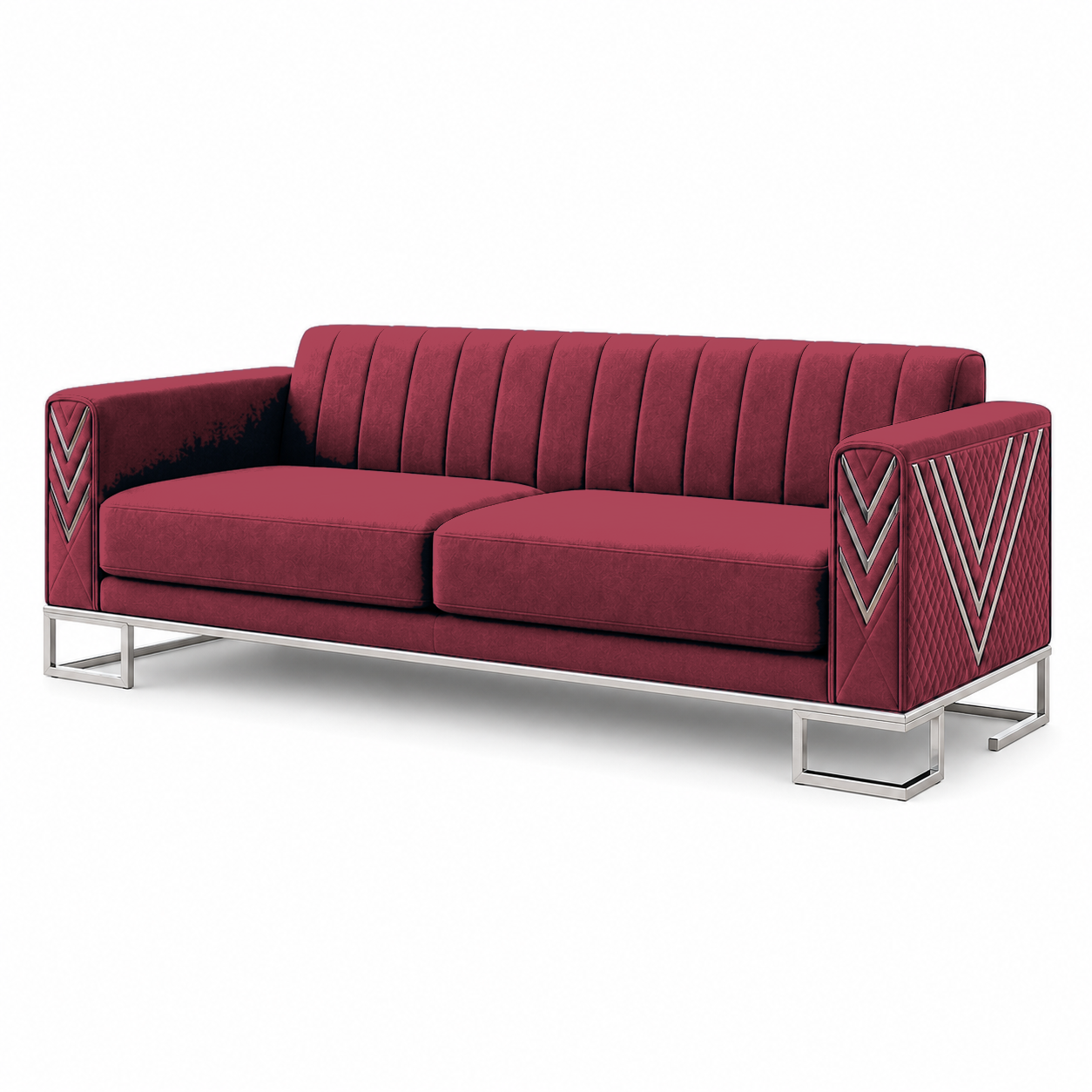 Solis 3+2+1 Sofa Set, 3 seater, red, studio view
