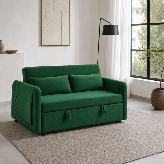 Soran - Sofa bed, fully closed sofa view in the identical living room