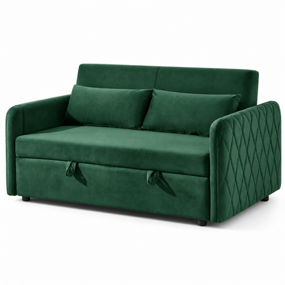 Soran - Sofa bed, fully closed studio view on a pure-white background