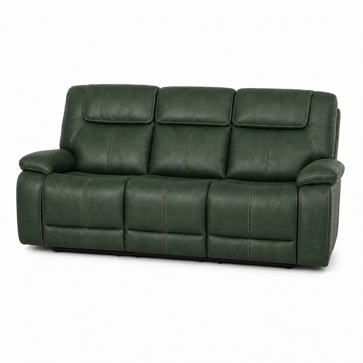 Spire Recliner 3 seater green 02 white