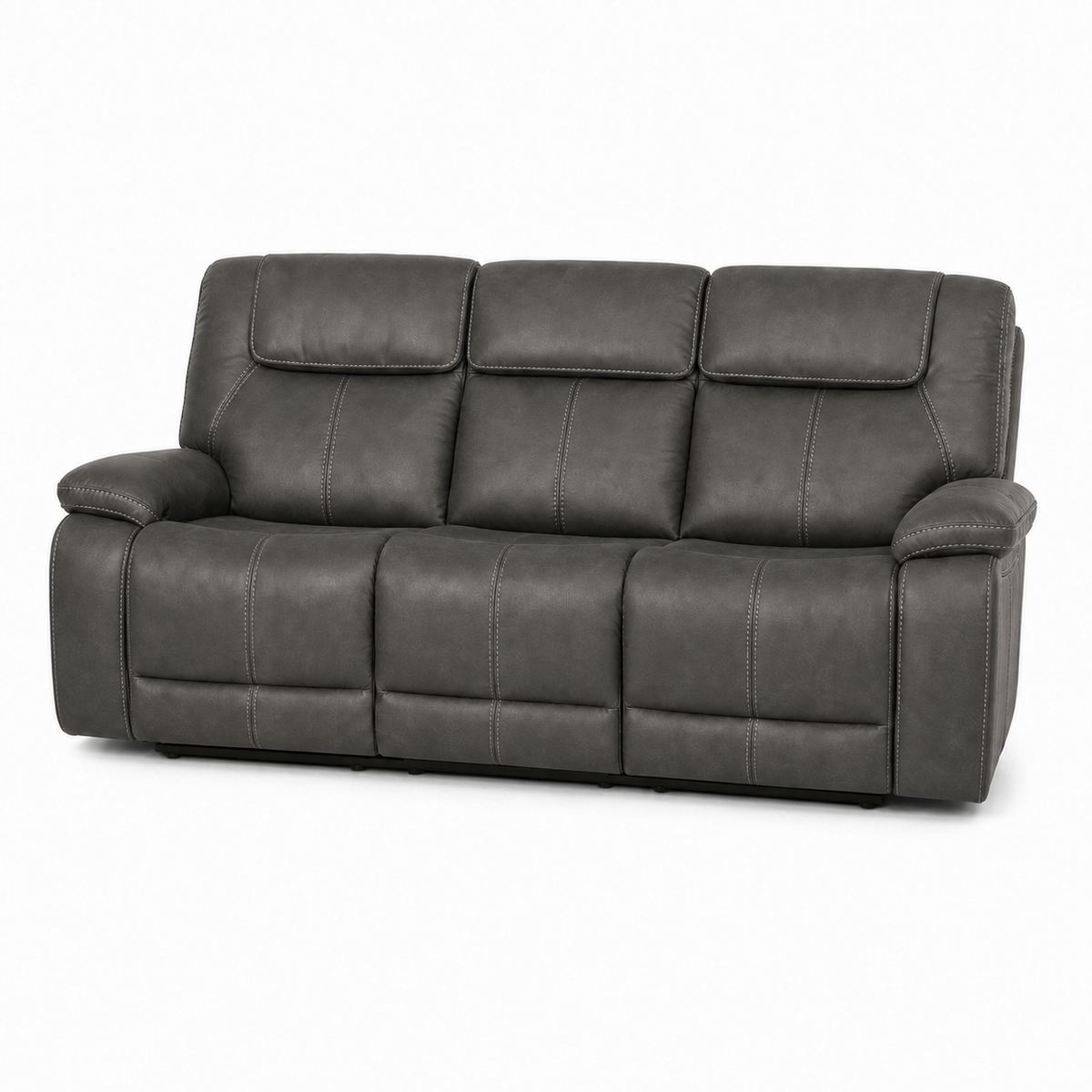 Spire Recliner 3 seater grey 02 white