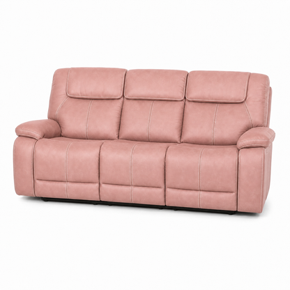 Spire Recliner 3 seater pink 02 white