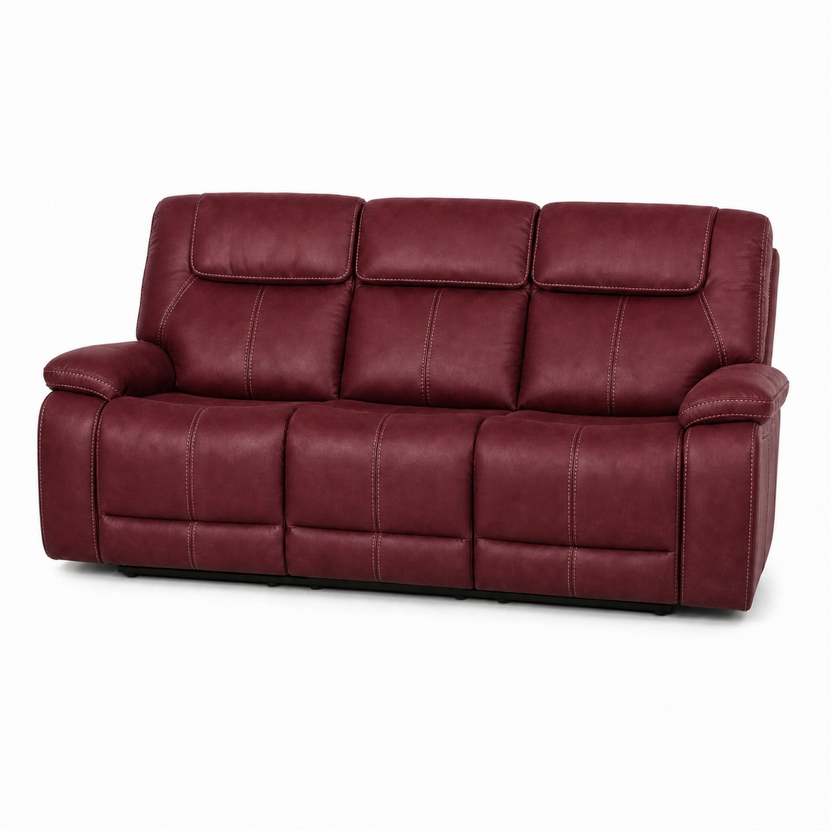 Spire Recliner 3 seater red 02 white