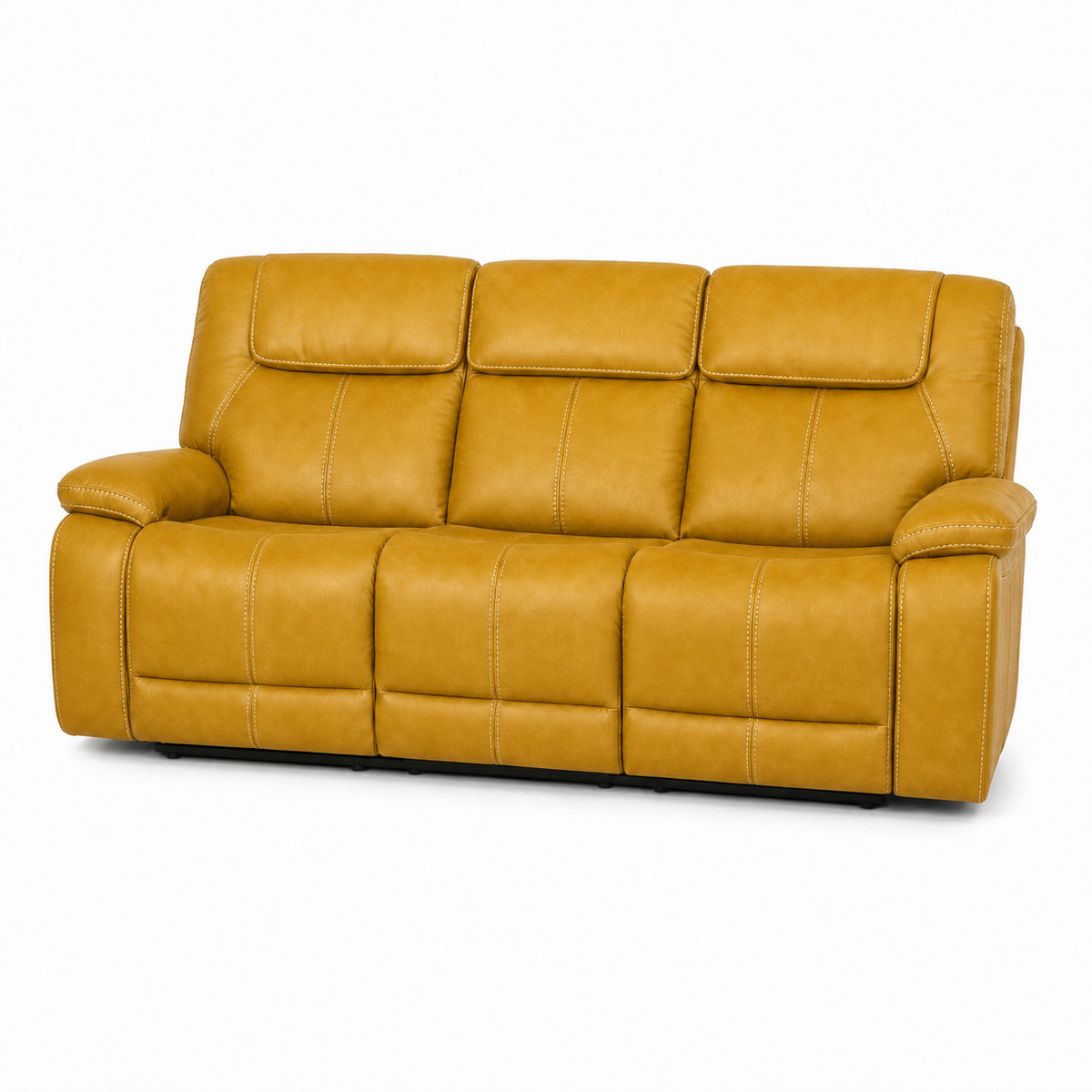 Spire Recliner 3 seater yellow 02 white
