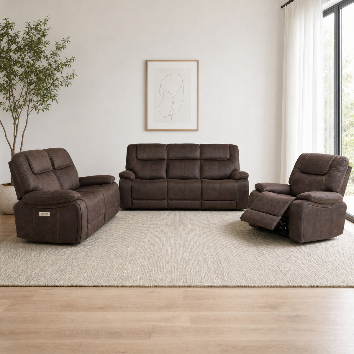 Spire Recliner complete configuration in an editorial living room