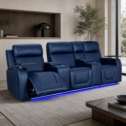 Summit Recliner 3 seater blue 01 main