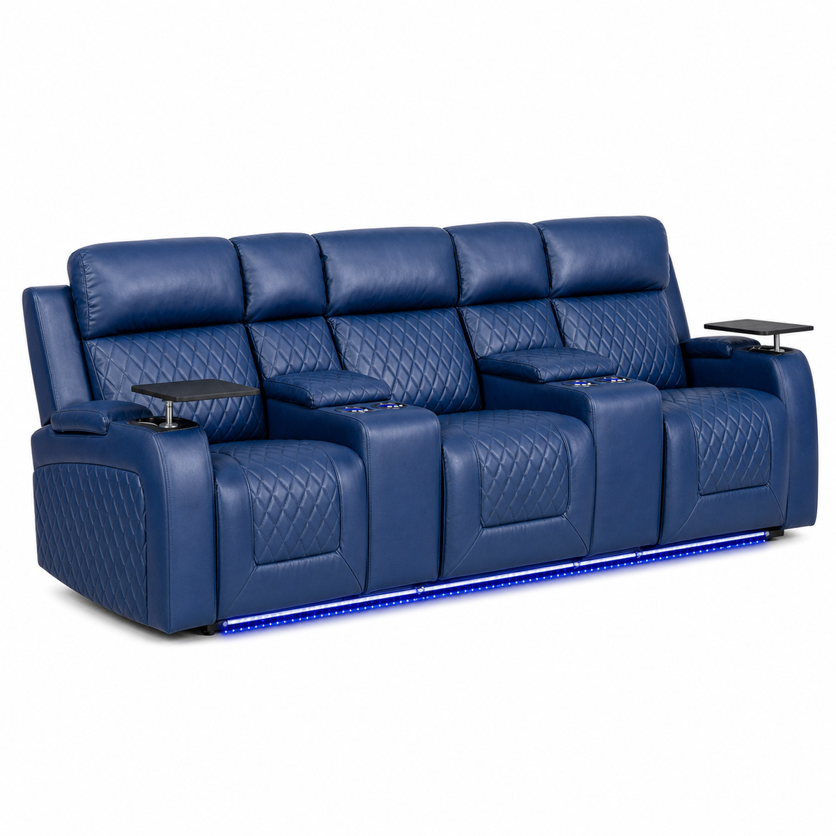 Summit Recliner 3 seater blue 02 white