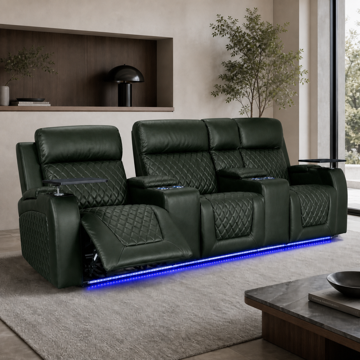 Summit Recliner 3 seater green 01 main