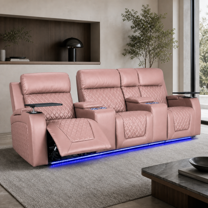Summit Recliner 3 seater pink 01 main