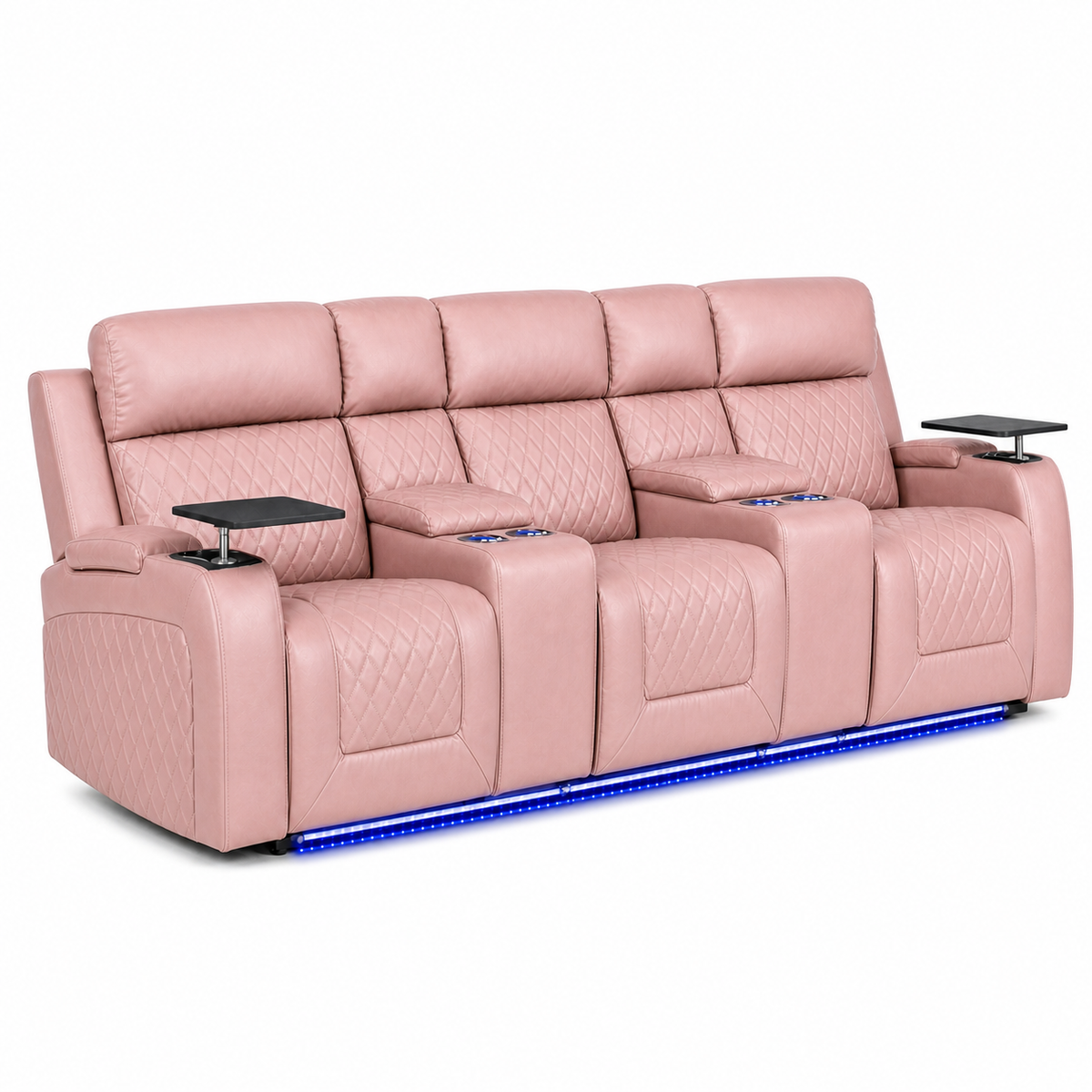 Summit Recliner 3 seater pink 02 white