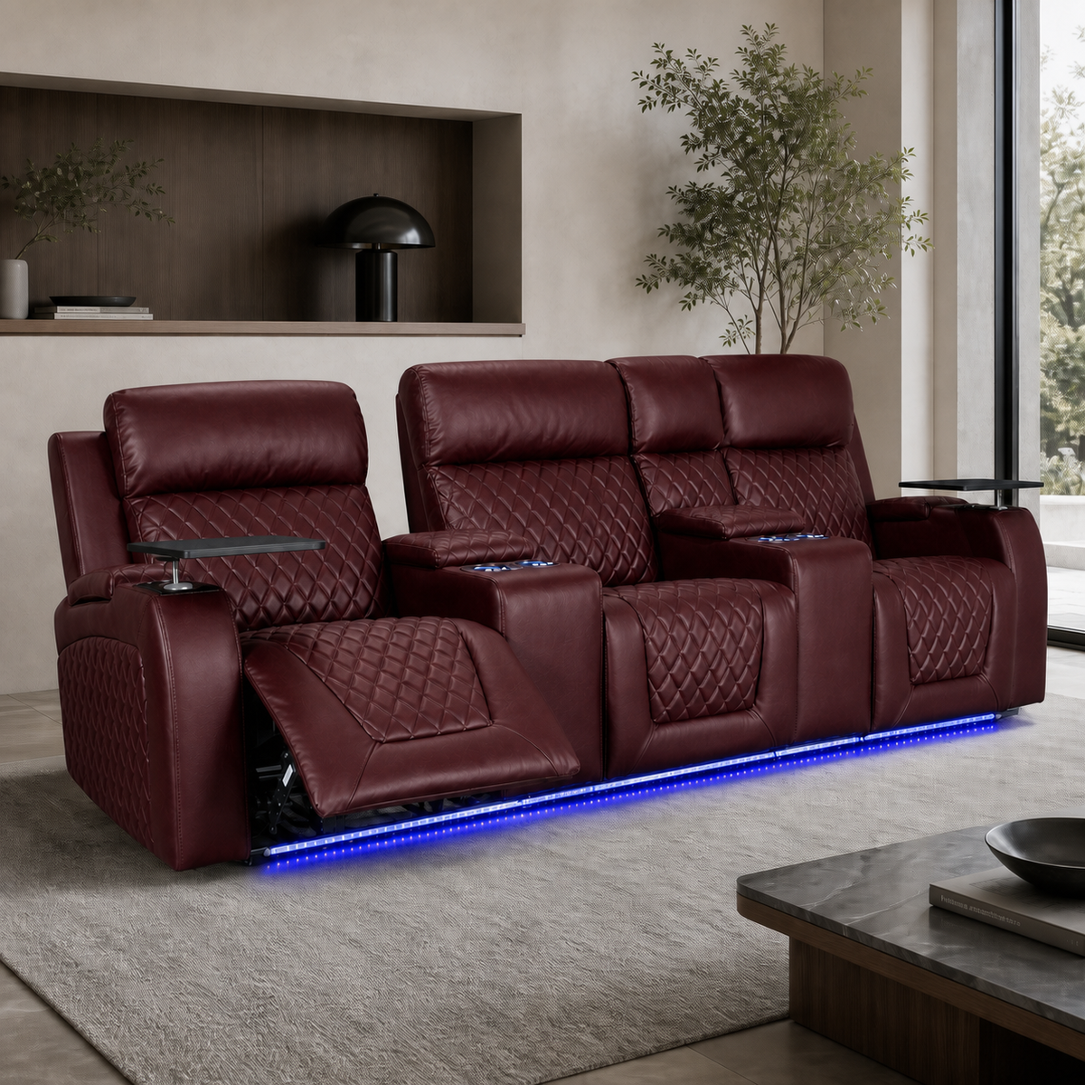 Summit Recliner 3 seater red 01 main