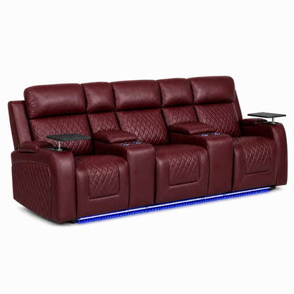 Summit Recliner 3 seater red 02 white