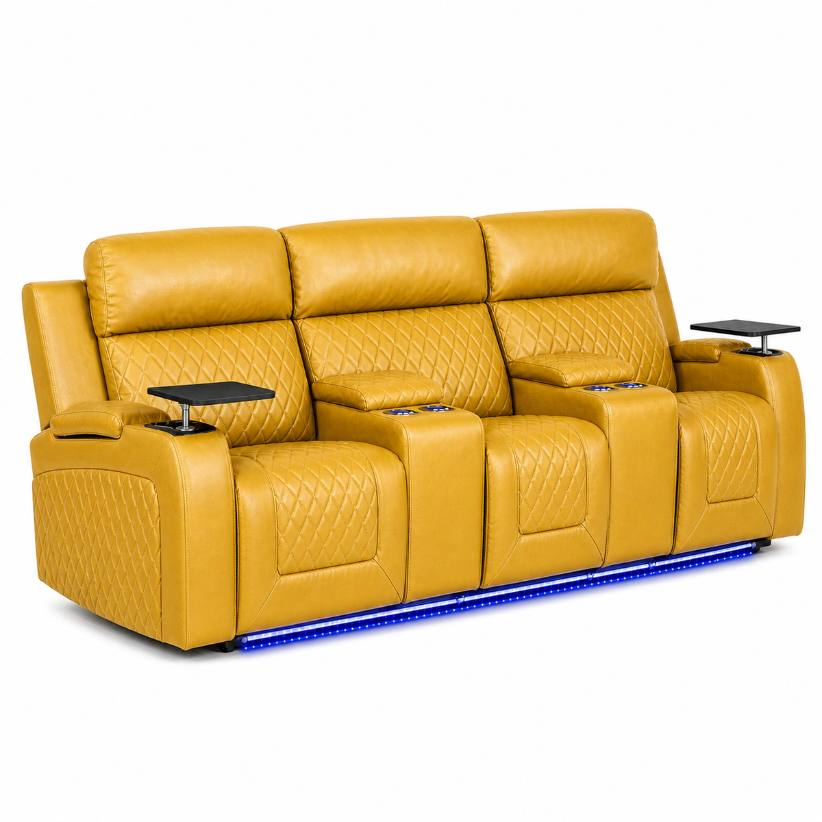 Summit Recliner 3 seater yellow 02 white