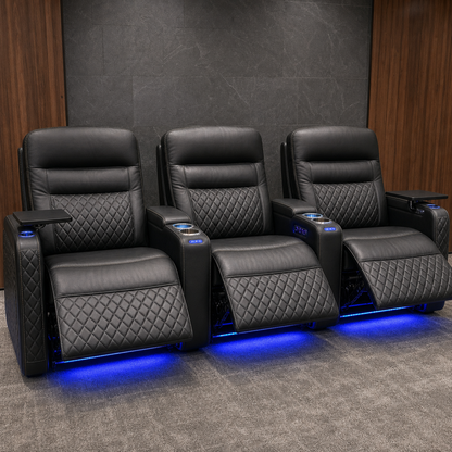 Summit Recliner upholstery and reclining detail