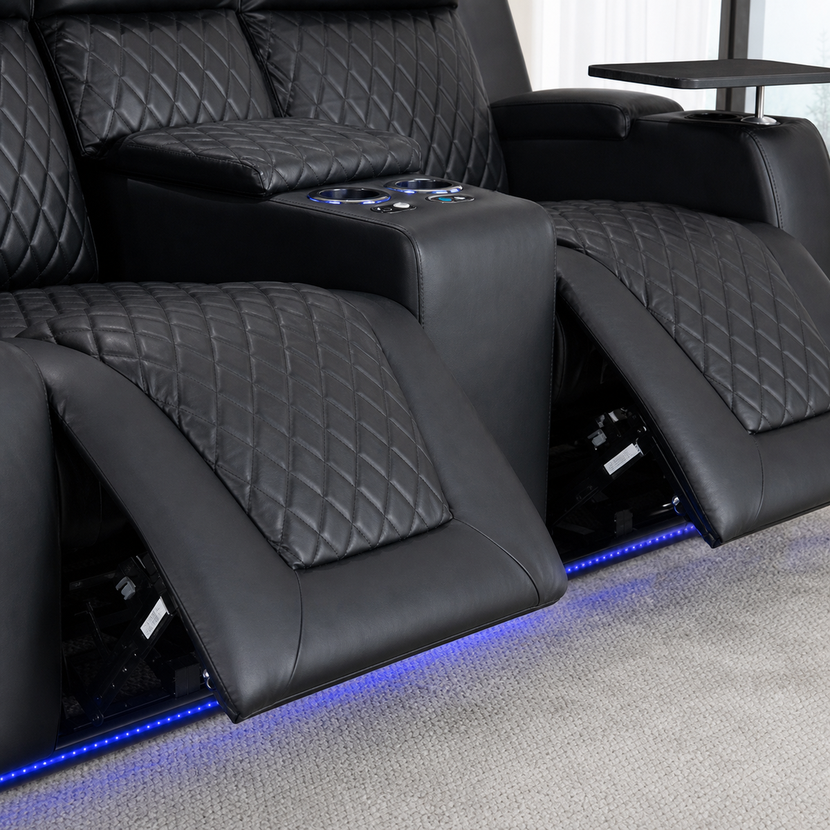 Summit Recliner upholstery and reclining detail