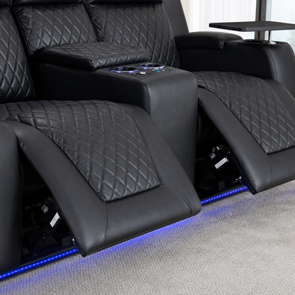 Summit Recliner upholstery and reclining detail