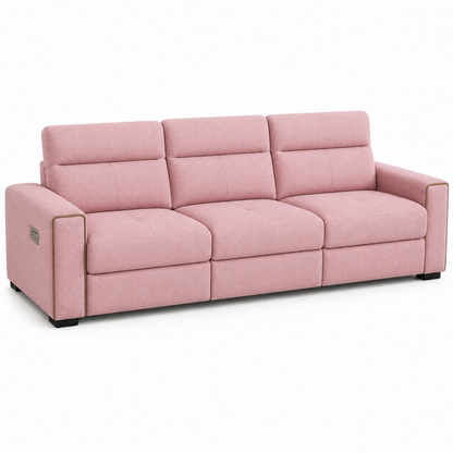Sundial Recliner 3 seater pink 02 white