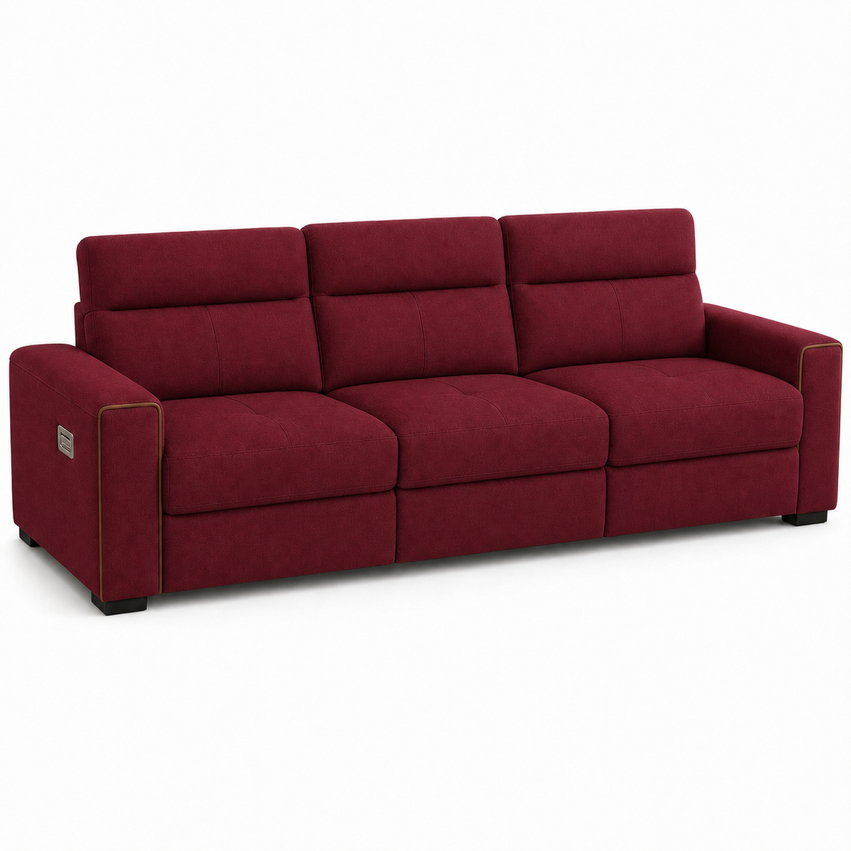 Sundial Recliner 3 seater red 02 white