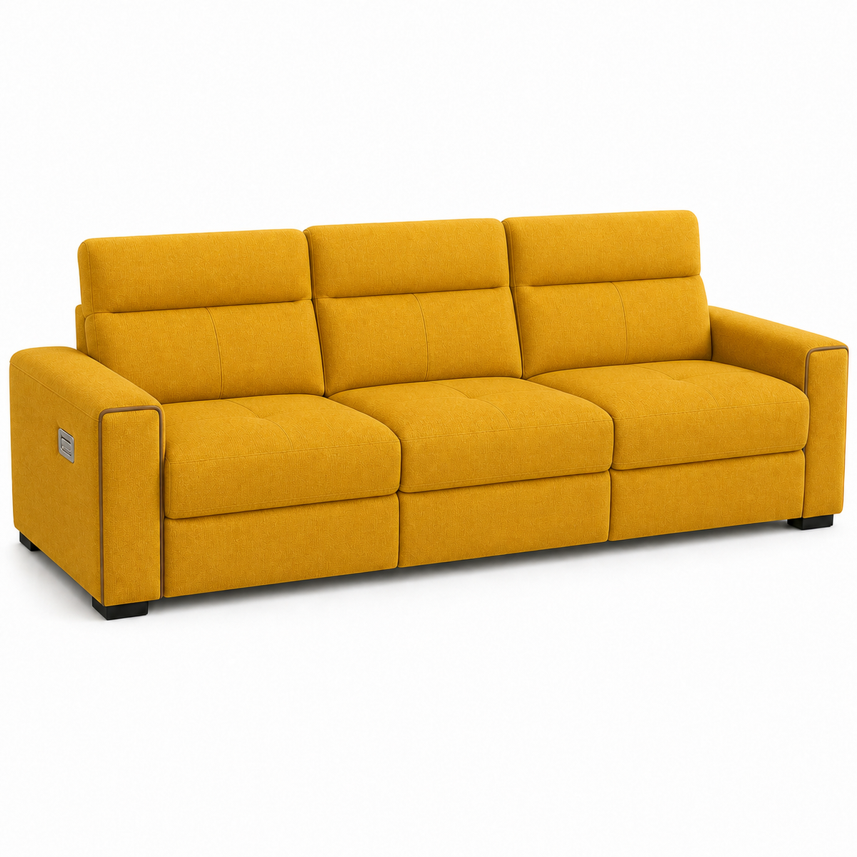 Sundial Recliner 3 seater yellow 02 white
