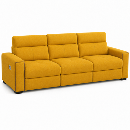 Sundial Recliner 3 seater yellow 02 white