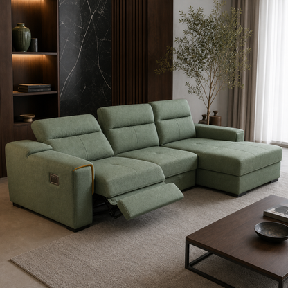 Sundial Recliner upholstery and reclining detail
