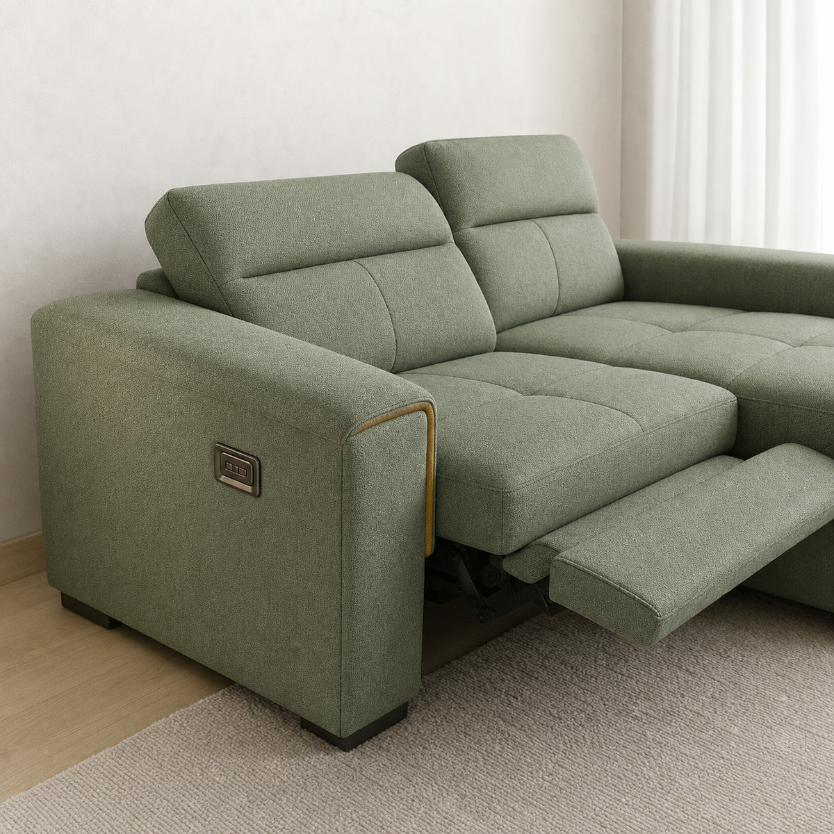 Sundial Recliner upholstery and reclining detail