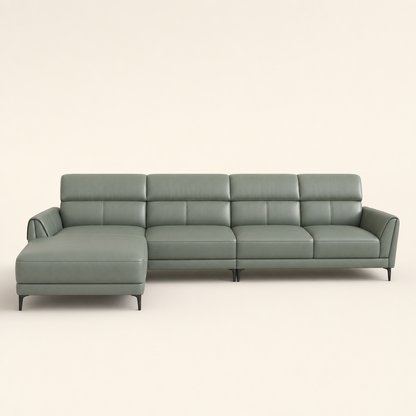 Tango - L shape sectional sofa, front studio view on neutral background