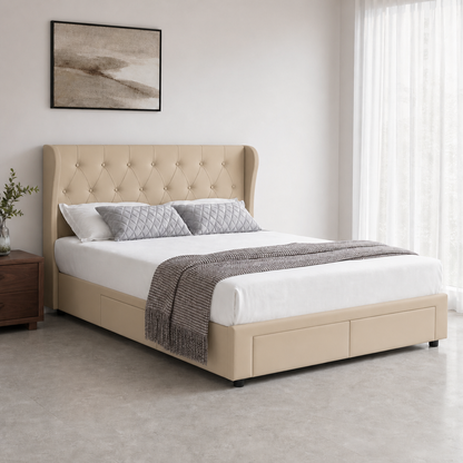 Tara - Bed Beige lifestyle view