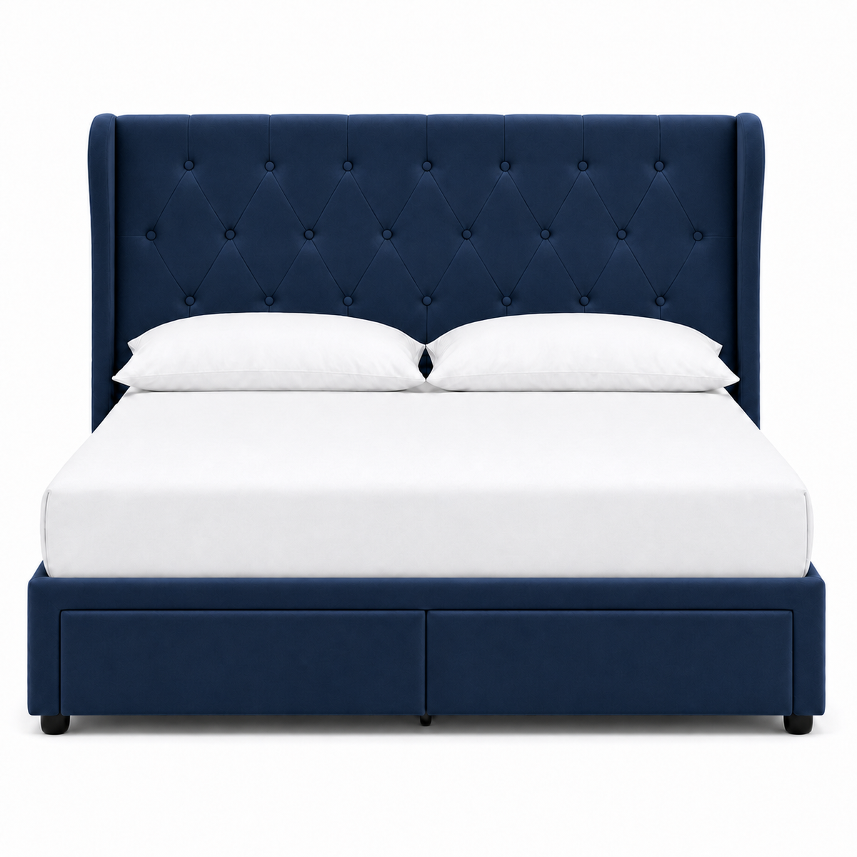 Tara - Bed Blue plain white background view