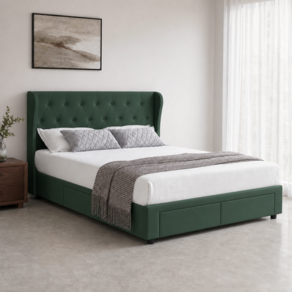 Tara - Bed Green lifestyle view