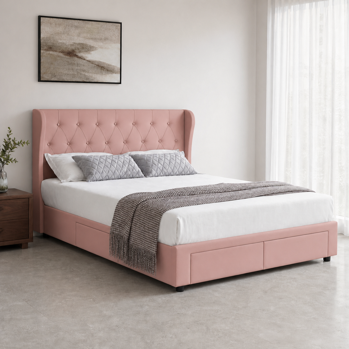 Tara - Bed Pink lifestyle view