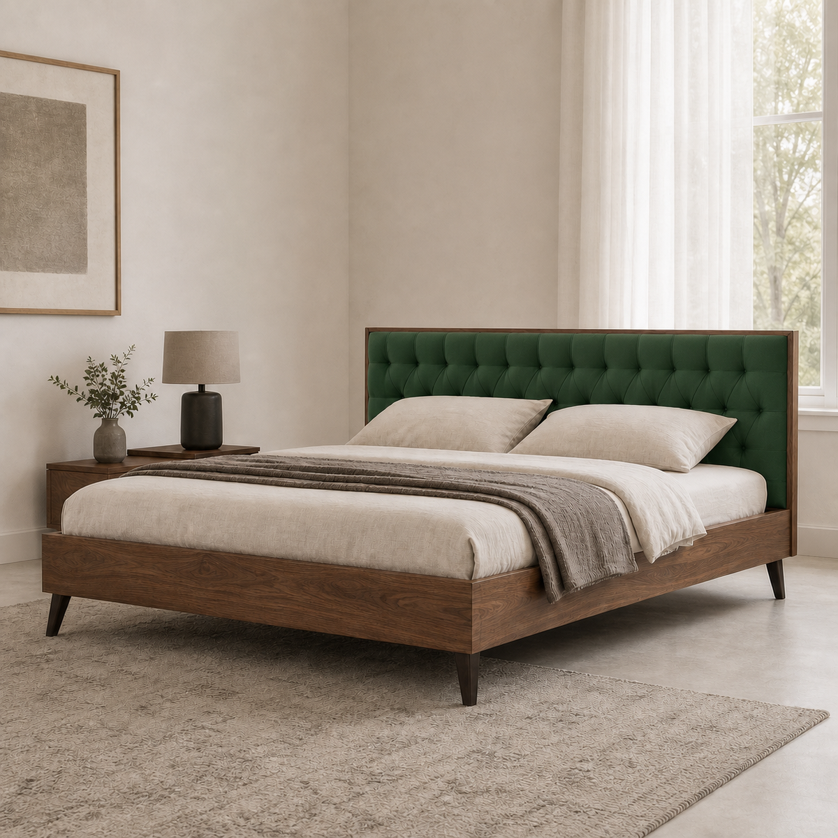 Tash - Bed Green lifestyle view