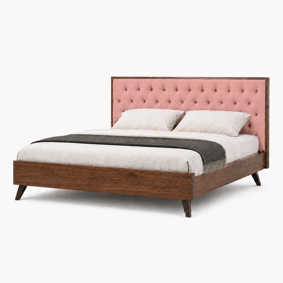 Tash - Bed Pink plain white background view