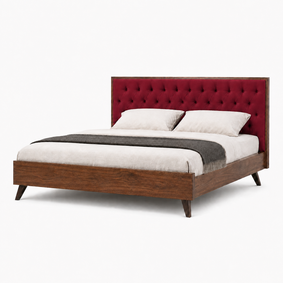Tash - Bed Red plain white background view